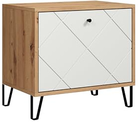 Sitzbank Grafico Artisan Eiche / Weiß Matt · B 63 x H 56 cm