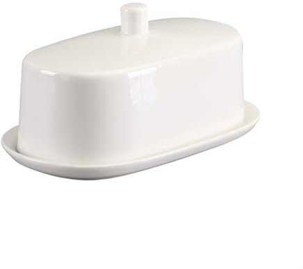 Mantequera con tapa, mantequera, mantequera de cocina, recipiente for mantequilla con tapa, tapa for postre, mantequilla, color sólido, porcelana china ligera, lujo, uso comercial en restaurantes, man