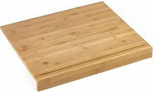 FAHAAM Counter Edge Chopping Board Wood, Bamboo Cutting Board, Natural Wood Kitchen Chopping Board, Fruits Serving Board, Large Wooden Choppingboard, Wooden Worktop Saver, Meats Vegetable Bread.