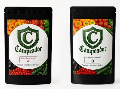 Campeador – Solución Nutritiva para Plantas de Fruto | Hidroponía y Cultivo Tradicional | Fertilizante Líquido Completo NPK + Micronutrientes | Crecimiento, Fructificación y Raíces Fuertes | 1L