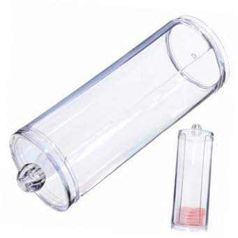 FONDOTIN Boîte de Rangement Transparente pour Coton et Maquillage Distributeur de Disques Démaquillants avec Couvercle Organiseur Cosmétique Compact pour Salle de Bain