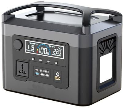 Centrale Elettrica Portatile,Generatore Solare Di Riserva Batteria Grandi Dimensioni,Con Presa Corrente Alternata Scenari Versatili All'Aperto,Campeggio,Pesca,Picnic(500W [220V-378Wh],Single handle st