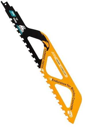 EXFEIN Reciprocating Saw Blade 12 Inch/305mm, Brick Masonry Concrete Cement Board Cutting Reciprocating Sabre Saw Blade