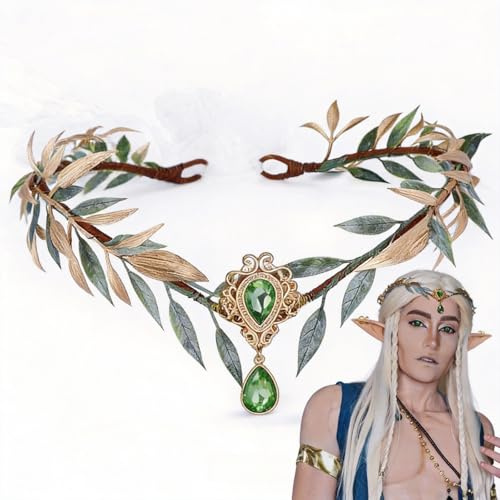 ZhuXIXILiang Woodland Elf Crown Gift Ivy Accessories Fairy Crown Forest Headpiece for Women Hocus Pocus Costume Adult Renaissance Cosplay Costume