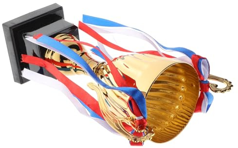 GARVALON Coppa in Metallo Miniatura Oro per Competizioni Sportive con Base Stabile Premio per Vincitori di Calcio, Atletismo e Gare Incisione Dettagliata per Riconoscimento Eccellenza Premi