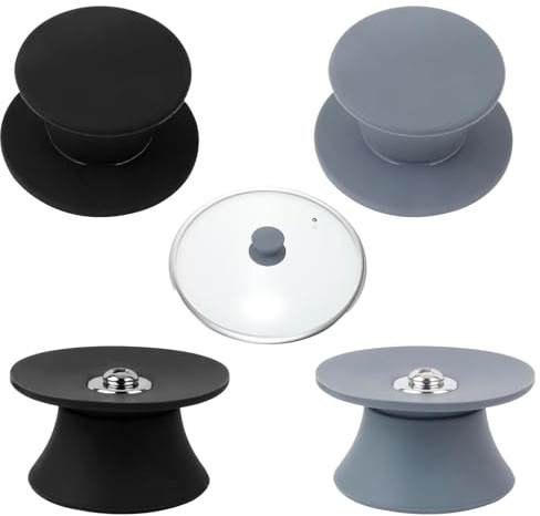 4 Stück Topfdeckelgriff,Topfdeckel Griff,Silikon Topfgriffe | Griff Für Topfdeckel,Ersatzknöpfe Griffe,Topfdeckelknopf,Ideal Für Küche Kochgeschirr Abdeckungen
