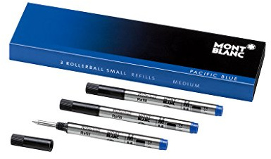Montblanc 107324 3 kleine Rollerball-Minen (M) Pacific Blue