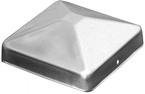 Pollmann®Baubeschläge Pfostenkappe Pyramide 91 x 91 V2A matt gebürstet 5 Stück