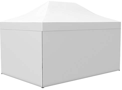 Vispronet Profi Faltpavillon Basic - 3x4,5 m in Weiß - 4 Vollwände - Scherengittersystem - Farbe & Größe wählbar