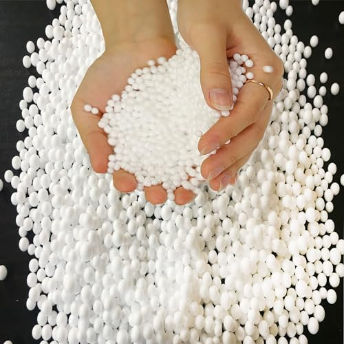 MINGZE 2 St체ck Styropor Schaumb채lle f체r DIY und Schleim Lieferungen, Kunst Schaum B채lle 2,5-3,5mm f체r Kinder DIY Kunsthandwerk Dekorationen, dekorative, hochzeit (ca. 40000 schaumkugeln)