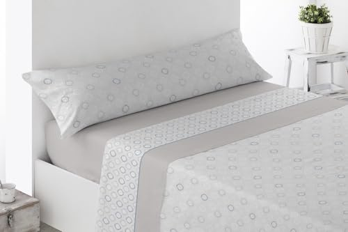 ENERGY COLORS TEXTIL-HOGAR - Térmicas 8666 - Juego SÁBANAS Completo Polar 3 Piezas Pirineo Otoño-Invierno Calidad 120 g (Beige, Cama 135)