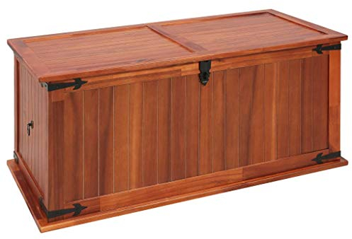vidaXL Akazie Massiv Aufbewahrungstruhe Holzkiste Holztruhe Truhe Couchtisch