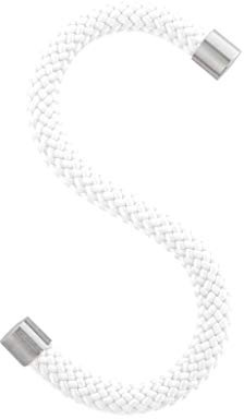 Peppermint Products LOOP HOOK | Textil-S-KLEIDERHAKEN aus Seil | 5er Set (Weiß)