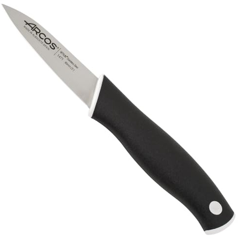 Arcos Serie Dúo - Cuchillo Mondador - Hoja de 85 mm - Mango Color Negro Blanco | Mango bicolor. Serie Dúo. Color negro y blanco.