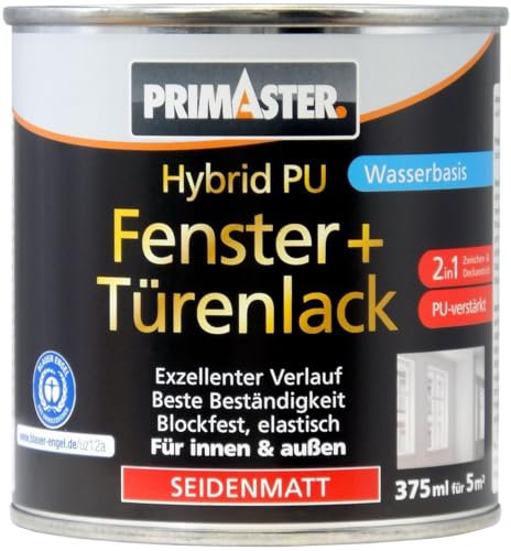 Primaster Hybrid-PU Fenster- u. Türenlack weiß 375 ml Innen- und Außen