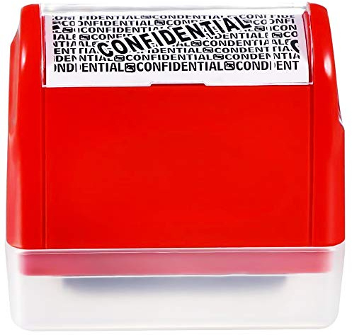 Naomo Roller Stamp for Privacy Safety, Data Blocker, ID & Address Protection Stamp (Red, 1.4 Inch)