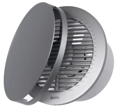 EUROPLAST Ø 150mm Extractor de Baño - Extractor de Aire Silencioso Plata - Ventilador de Pared para Cocina, Garaje, WC