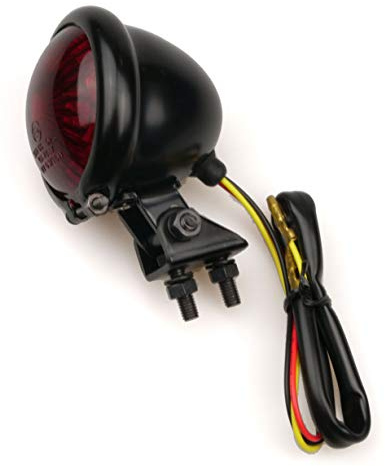 IGUANA CUSTOM PARTS BATE STYLE Schwarzes LED-Rücklicht mit LED-Brems- und Standlicht – E-Prüfzeichen – perfekt für Cafe Racer, Bobber, Chopper ...