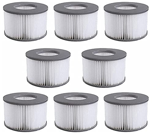 Mscomft Mspa Filterkartusche für Filter,mspa Filter kompatibel mit MSpa Modelle ab 2020,Wasserfilter für heiße U-Boote und Spa,Filter für mspa für aufblasbare Pools (8 Stück)