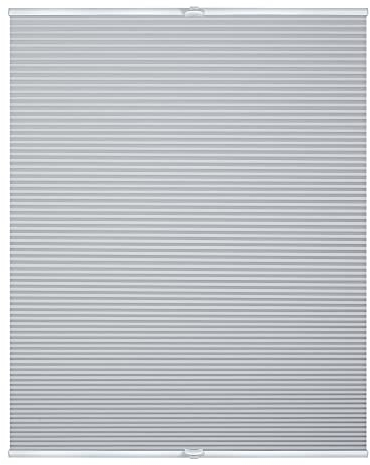 Lichtblick Thermo-Plissee Klemmfix, ohne Bohren, verspannt, Wabenplissee, Blickdicht, Hitzeschutz, Klemmträger, Energie und Heizkosten sparen Weiß, 55 cm x 130 cm (B x L)