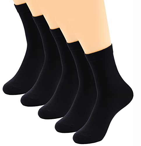 YOSENDE Calzini Neri Uomo Cotone 5 Paia 39-43