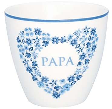 GreenGate [DL] Latte Cup Papa Heart Blue