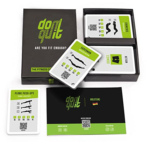 don't quit I ehemals Survivor Challenge I Fitness-Kartenspiel I Spielerisch fit I Ganzkörpertraining I Workout-Karten I Fitnessübungen I jedes Fitness-Level I Trainingskarten