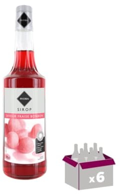 Lot de 6 Sirops Rioba - Bonbon à la fraise - 6x70cL