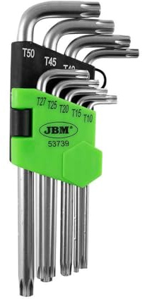 JBM 53739 Llaves Torx Largas, Set de 9, Caja de 40