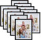 Giftgarden 10 Stück Bilderrahmen 20x25 cm mit Passepartout, Schwarz Fotorahmen Collage Set für 23x28 cm Fotos Ohne Passepartout, Wand- oder Tischaufsteller
