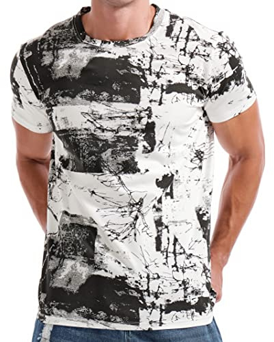 RONOMO Men's Round Neck Short Sleeved T-Shirt | Medium Elasticity | Soft and Breathable | Pre Shrunk Treatment|