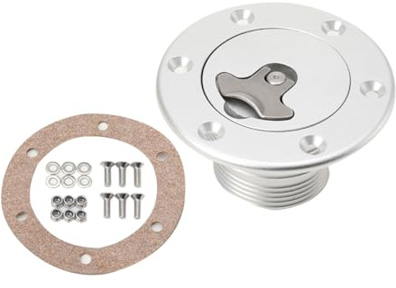 Lfhelper Universal Tankdeckel Set Aluminium Auto LKW Bagger Traktor Kraftstoff Tankverschluss mit T-Griff