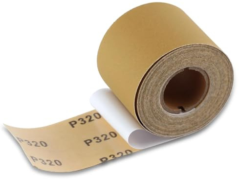 SPEEDWOX 320 rulle sandpapper PSA Stickyback sandpapper 2–3/4 tum bred 10 meter lång för bil och träbearbetning luftfil
