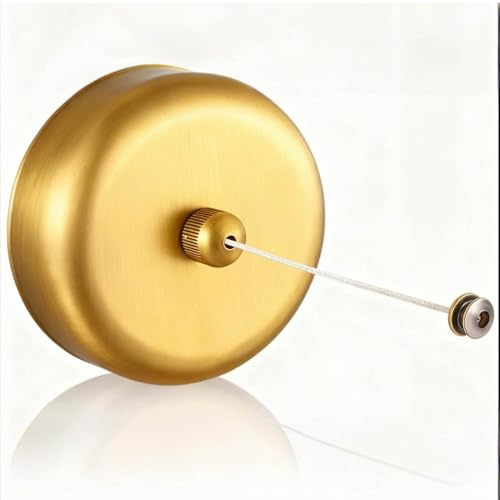 Retractable Clothesline, 304 Stainless Steel Heavy Duty Shower Clothesline Clothes Line Wall Mounted Retractable Laundry Line Laundry Accessories(Gold)