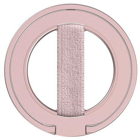 EWA MagOne Ultra for Magsafe Phone Grip Kickstand [Replaceable Elastic Finger Loop], Mag Safe Ring Holder Stand, Two-Sided Magnetic Phone Accessories for iPhone 17,16,15,14,13,12 Pro/Max/Plus-RoseGold
