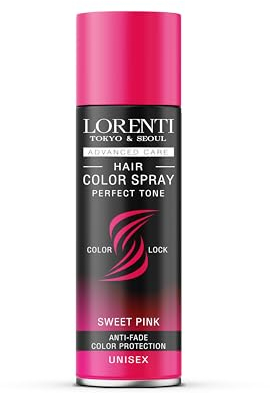 LORENTI TOKYO & SEOUL Color Haarspray Sweet Pink - 150ml - Haar Farb-spray zum Verkleiden & Schminken für Karneval, Fasching, Halloween & Motto-Party - Haarfarbe Auswaschbar - Color Hair Spray