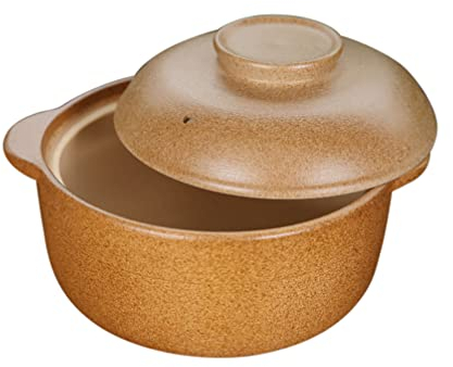 OQHAIR Soupe Ragoût Casserole Argile Marmites Casserole en céramique antiadhésive Marmite en Argile Pot à Soupe Ustensiles de Cuisine en céramique avec Couvercle Français Soupe à l'oignon