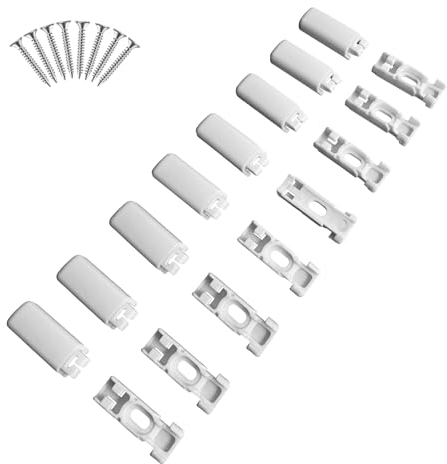 8-Stück Plissee Klemmen,Klemmträger Plissee,für Klemm Plissee Halterung Zum Bohren,Befestigung Fenster,Wabenplissee,Abdunkelnd Innenrahmen,Feststehende Klemmfix Dachfenster Rollos,Sichtschutz mit