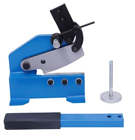 Mermajestic 4.92-Inch Sheet Metal Plate Shear, Solid Construction Mounting Type Metal Shear, High Precision Manual Hand Plate Shear, Adjustable Clamp, Seamless Welding, Sensitive Compensation Plate