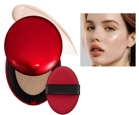 Feuchtigkeitsspendende Air Cushion Foundation, Cushion Foundation, Make up Basics Cream, Air Cushion CC Cream, Aufhellende Concealer, Langanhaltender, leichter, halbmatter (2# 21N Ivory, 18g)