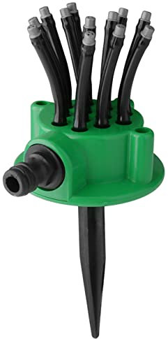 YIWEOG Irrigatore a spruzzo Irrigatore da giardino Multi-Tips Ugello per irrigazione per prato 12 Ugelli di spruzzo flessibili 360 gradi Rotante per prato Irrigatore Giardino esterno Patio Spruzzatore