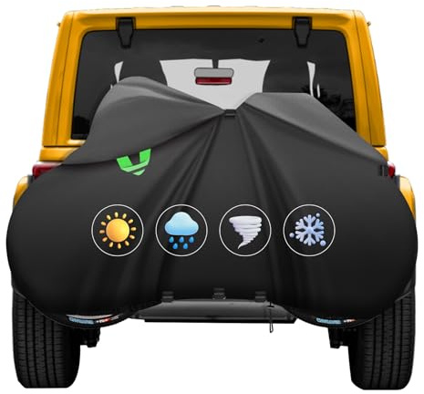 MaxAwe Bike Cover for Transport 2 Bikes, 600D Oxford Fabric PU Coating Bicycle Covers Outside Storage Bag with Reflective Webbing, Heavy Duty Waterproof Outdoor Bicycle Rack Covers on Hitch Travel