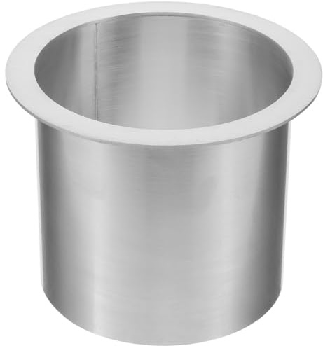 WHAMVOX Stainless Steel Drop-in Trash Chute Grommet Round Built-in Countertop Waste Chute for Kitchen Bench Space-Saving Design