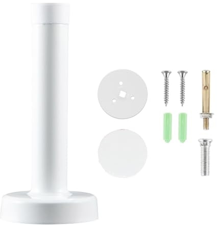 CKLHCFF Edelstahl Türstopper, Stainless Steel Door Stopper, Wandtürstopper, mit Gummipuffern Boden Türkeil Boden Buffer für Alle Hartböden Wand zum Schutz von Türen Und Fenster (Weiß, 18cm/7.09in)