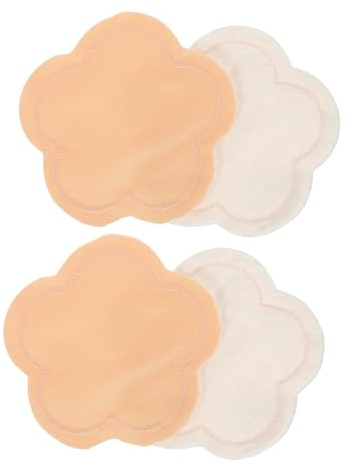 CALLARON 2 Paare Brustpolster Wattepads waschbare Pads Milch Pflege Stillzeit stilleinlagen Brustwarzenpolster wiederverwendbare Stillunterlage wiederverwendbare Brustkissen Luftschicht