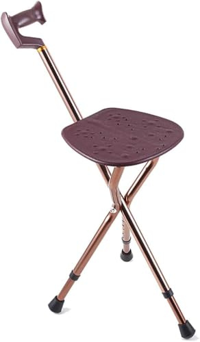 Bastón con Asiento, Capacidad De 200 Kg, Liviano Y Ajustable, Aluminio, Ideal para Personas Mayores Viajes Y Eventos Al Aire Libre
