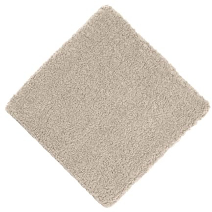Quantum Interior by Maxland Teddy Stuhlkissen, 40x40x2,5 cm, Fell-Optik, trendiges Sitzkissen, Auflage für Bänke, Bequeme Unterlagen, Anti-rutsch Stuhlkissen rund und eckig (Offhite)