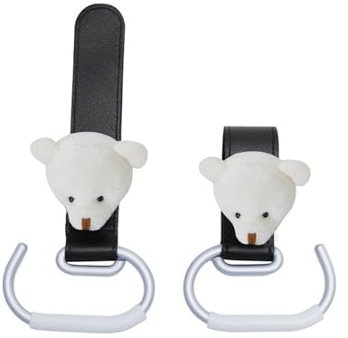 Accesorios de aluminio ligero para cochecito, gancho para bolsa de la compra, práctico clip para cochecito para pañales y compras, soporte para bolsas de cochecito