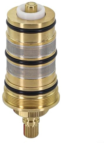 Cartouche thermostatique en laiton pour mitigeur de douche - Contrôle de la température de 20 à 48 °C - Noyau en cuivre complet pour réparation de système d'eau chaude et froide