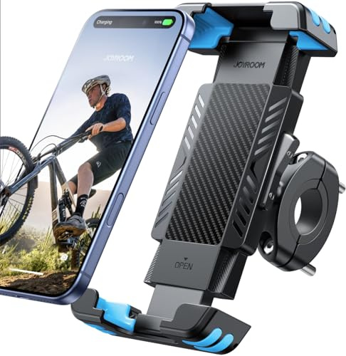 JOYROOM 2026 Handyhalterung Fahrrad [versteckter Tracker-Aufbewahrung] Handyhalter Motorrad [1S Schnellverriegelung],Universal Handy Halterung Lenker für Rennrad MTB E-Scooter für 5.8–7 Smartphone